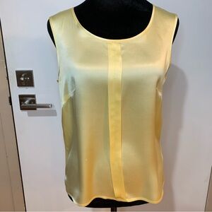 ESCADA 36 ~100% Yellow Silk Sleeveless Top